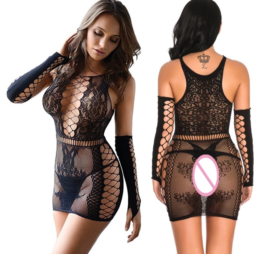 Women Plus Size Babydoll Lingerie Back Crisscross